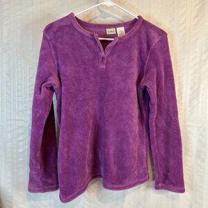 L.L. Bean Fuzzy Pajama Shirt Girls Sz XL 18